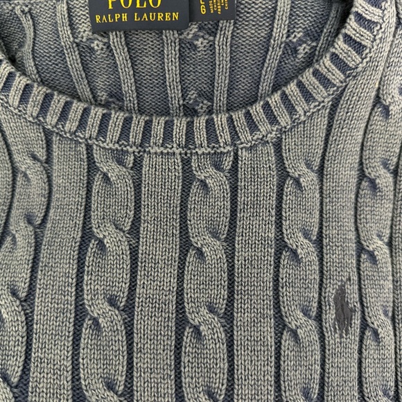 Ralph Lauren Light Blue Cable Knit Sweater - Picture 13 of 13